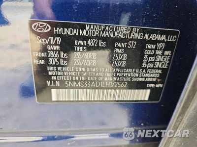 Zdjęcie 13 z 13 samochodu: 2020 HYUNDAI SANTA FE SEL VIN:5NMS33AD1LH172562 - miniatura