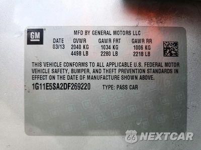 Zdjęcie 12 z 12 samochodu: 2013 CHEVROLET MALIBU 2LT VIN:1G11E5SA2DF269220 - miniatura