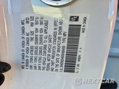 Zdjęcie 13 z 13 samochodu: 2022 HONDA CR-V EXL VIN:2HKRW2H8XNH664666 - miniatura