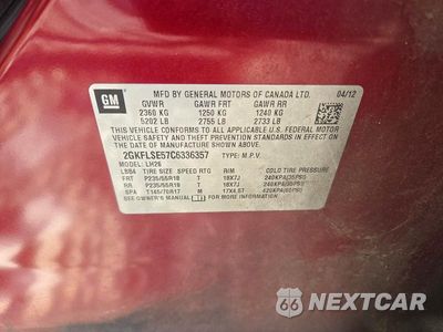 Zdjęcie 12 z 12 samochodu: 2012 GMC TERRAIN SLE VIN:2GKFLSE57C6336357 - miniatura