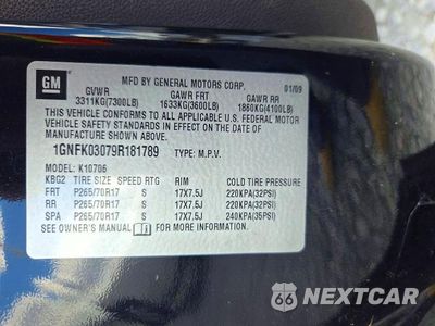 Zdjęcie 13 z 13 samochodu: 2009 CHEVROLET TAHOE SPECIAL VIN:1GNFK03079R181789 - miniatura