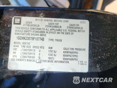 Zdjęcie 13 z 13 samochodu: 2008 CHEVROLET SILVERADO K2500 HEAVY DUTY VIN:1GCHK23678F107743 - miniatura