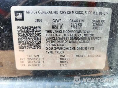 Zdjęcie 12 z 12 samochodu: 2020 CHEVROLET SILVERADO C1500 LT VIN:3GCPWCED8LG408773 - miniatura
