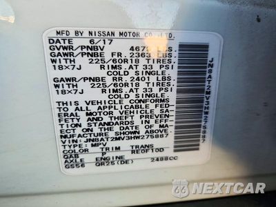 Zdjęcie 13 z 13 samochodu: 2017 NISSAN ROGUE SL VIN:JN8AT2MV3HW275887 - miniatura