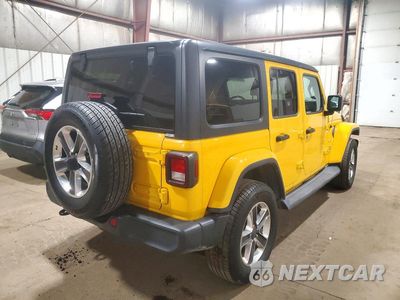 Trzecie zdjęcie samochodu z tyłu: 2020 JEEP WRANGLER UNLIMITED SAHARA VIN:1C4HJXEN9LW114514 - miniatura