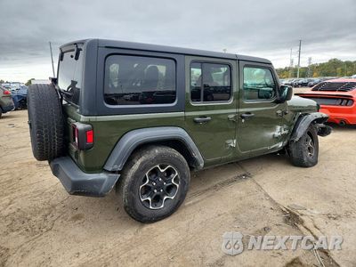 Trzecie zdjęcie samochodu z tyłu: 2021 JEEP WRANGLER UNLIMITED SPORT VIN:1C4HJXDN2MW679870 - miniatura