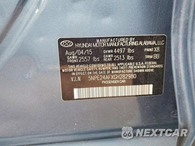 Zdjęcie 12 z 12 samochodu: 2016 HYUNDAI SONATA SE VIN:5NPE24AFXGH282980 - miniatura