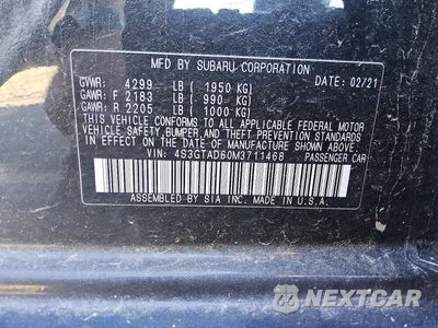 Zdjęcie 13 z 13 samochodu: 2021 SUBARU IMPREZA PREMIUM VIN:4S3GTAD60M3711468 - miniatura