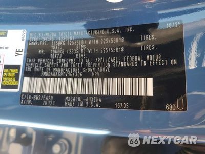 Zdjęcie 12 z 12 samochodu: 2026 TOYOTA COROLLA CROSS XLE VIN:7MUDAAAG9TV164306 - miniatura