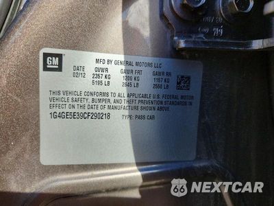 Zdjęcie 12 z 12 samochodu: 2012 BUICK LACROSSE PREMIUM VIN:1G4GE5E39CF290218 - miniatura