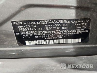 Zdjęcie 12 z 12 samochodu: 2014 HYUNDAI SONATA GLS VIN:5NPEB4AC2EH884274 - miniatura