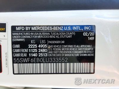Zdjęcie 12 z 12 samochodu: 2020 MERCEDES-BENZ C 43 AMG VIN:55SWF6EB0LU333552 - miniatura