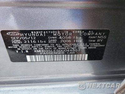 Zdjęcie 12 z 12 samochodu: 2013 HYUNDAI ELANTRA GT BASE VIN:KMHD35LE5DU044857 - miniatura