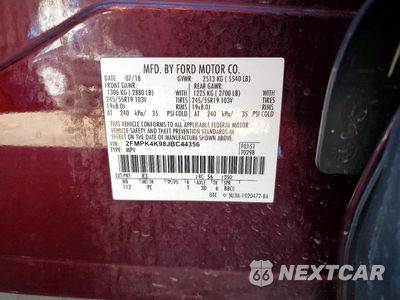 Zdjęcie 13 z 13 samochodu: 2018 FORD EDGE TITANIUM VIN:2FMPK4K98JBC44356 - miniatura