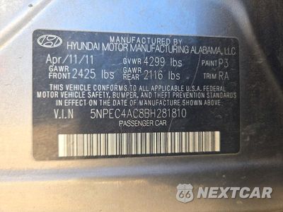 Zdjęcie 12 z 12 samochodu: 2011 HYUNDAI SONATA SE VIN:5NPEC4AC8BH281810 - miniatura