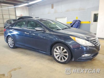 Czwarte zdjęcie samochodu z boku: 2014 HYUNDAI SONATA LIMITED VIN:5NPEC4AC6EH805914 - miniatura