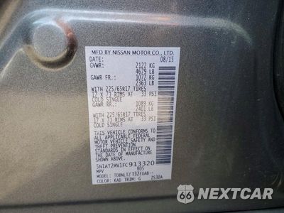 Zdjęcie 13 z 13 samochodu: 2015 NISSAN ROGUE SV VIN:5N1AT2MV1FC913320 - miniatura