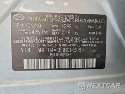 Zdjęcie 12 z 12 samochodu: 2011 HYUNDAI SONATA GLS VIN:5NPEB4AC6BH013308 - miniatura