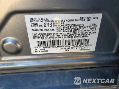 Zdjęcie 13 z 13 samochodu: 2014 MITSUBISHI OUTLANDER SPORT SE VIN:4A4AR4AU2EE027254 - miniatura
