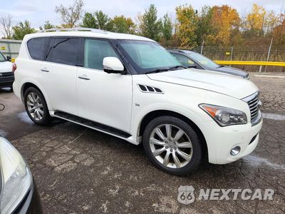 Czwarte zdjęcie samochodu z boku: 2014 INFINITI QX80 BASE VIN:JN8AZ2NE5E9065282 - miniatura