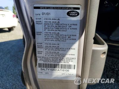 Zdjęcie 13 z 13 samochodu: 2001 LAND ROVER DISCOVERY SERIES II VIN:SALTY15461A716106 - miniatura