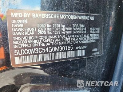 Zdjęcie 13 z 13 samochodu: 2016 BMW X4 XDRIVE28I VIN:5UXXW3C54G0M90165 - miniatura