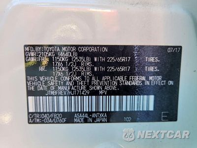 Zdjęcie 13 z 13 samochodu: 2017 TOYOTA RAV4 LE VIN:JTMBFREV7HJ171429 - miniatura