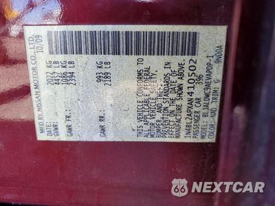 Zdjęcie 13 z 13 samochodu: 2010 NISSAN ALTIMA SR VIN:1N4BL2APXAN410502 - miniatura