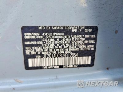 Zdjęcie 13 z 13 samochodu: 2018 SUBARU CROSSTREK PREMIUM VIN:JF2GTADC8JH312054 - miniatura