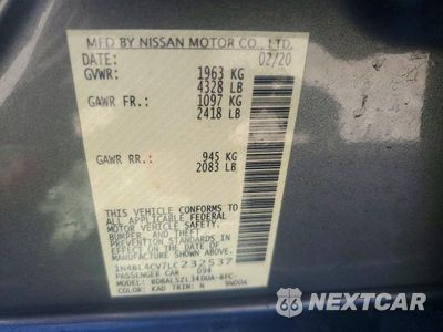 Zdjęcie 12 z 12 samochodu: 2020 NISSAN ALTIMA SR VIN:1N4BL4CV7LC232537 - miniatura