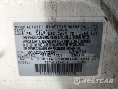 Zdjęcie 13 z 13 samochodu: 2014 NISSAN VERSA NOTE SV VIN:3N1CE2CP5EL428338 - miniatura