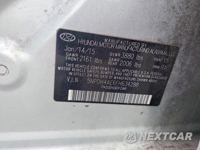 Zdjęcie 12 z 12 samochodu: 2015 HYUNDAI ELANTRA SE VIN:5NPDH4AE6FH634288 - miniatura