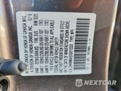 Zdjęcie 13 z 13 samochodu: 2016 HONDA CR-V EX VIN:2HKRM4H57GH713333 - miniatura