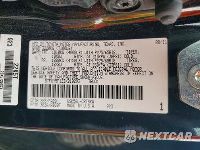 Zdjęcie 12 z 12 samochodu: 2011 TOYOTA TUNDRA DOUBLE CAB SR5 VIN:5TFUY5F12BX210293 - miniatura