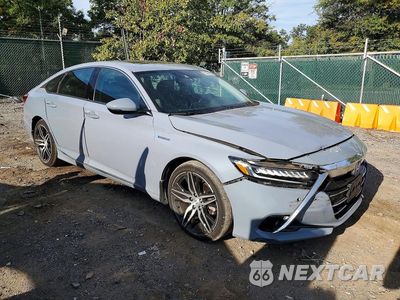 Czwarte zdjęcie samochodu z boku: 2021 HONDA ACCORD TOURING HYBRID VIN:1HGCV3F98MA014607 - miniatura