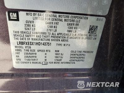 Zdjęcie 13 z 13 samochodu: 2017 BUICK ENVISION PREMIUM VIN:LRBFXESX1HD143751 - miniatura