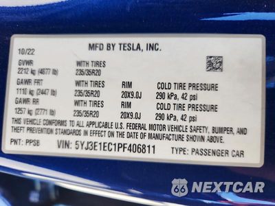 Zdjęcie 12 z 12 samochodu: 2023 TESLA MODEL 3 VIN:5YJ3E1EC1PF406811 - miniatura