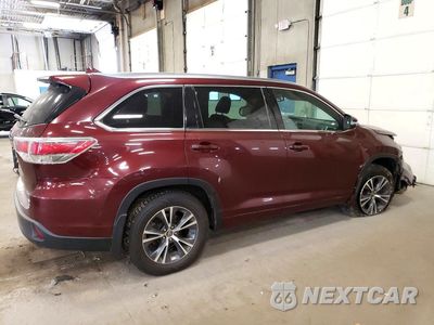 Trzecie zdjęcie samochodu z tyłu: 2016 TOYOTA HIGHLANDER XLE VIN:5TDJKRFH8GS327723 - miniatura
