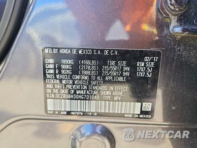 Zdjęcie 13 z 13 samochodu: 2017 HONDA HR-V LX VIN:3CZRU6H30HG701040 - miniatura