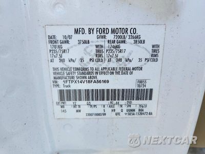 Zdjęcie 12 z 12 samochodu: 2008 FORD F150 VIN:1FTPX14V18FA56169 - miniatura