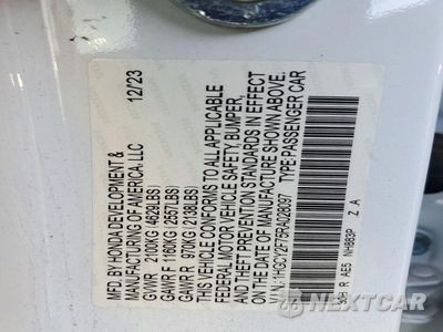 Zdjęcie 12 z 12 samochodu: 2024 HONDA ACCORD HYBRID SPORT-L VIN:1HGCY2F75RA028097 - miniatura
