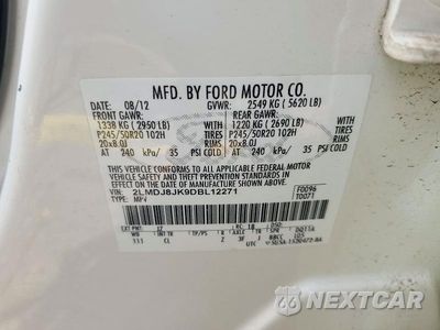 Zdjęcie 13 z 13 samochodu: 2013 LINCOLN MKX VIN:2LMDJ8JK9DBL12271 - miniatura
