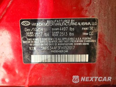 Zdjęcie 13 z 13 samochodu: 2015 HYUNDAI SONATA SPORT VIN:5NPE34AF3FH152017 - miniatura