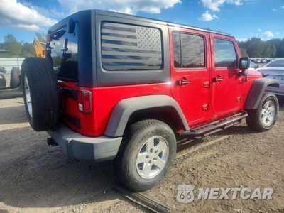 Trzecie zdjęcie samochodu z tyłu: 2016 JEEP WRANGLER UNLIMITED SPORT VIN:1C4BJWDG4GL154302 - miniatura