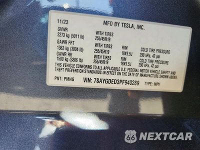 Zdjęcie 13 z 13 samochodu: 2023 TESLA MODEL Y VIN:7SAYGDED3PF940289 - miniatura