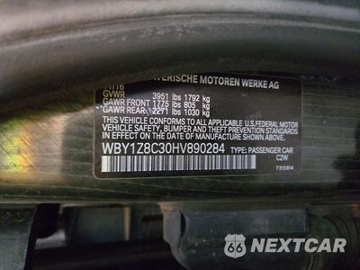 Zdjęcie 12 z 12 samochodu: 2017 BMW I3 REX VIN:WBY1Z8C30HV890284 - miniatura