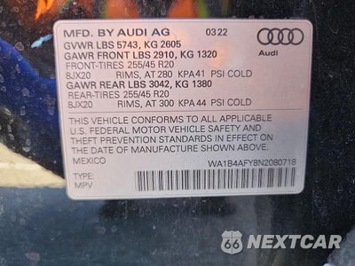 Zdjęcie 13 z 13 samochodu: 2022 AUDI SQ5 PREMIUM PLUS VIN:WA1B4AFY8N2080718 - miniatura