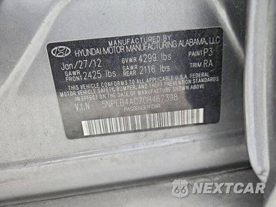 Zdjęcie 12 z 12 samochodu: 2012 HYUNDAI SONATA GLS VIN:5NPEB4AC7CH462398 - miniatura