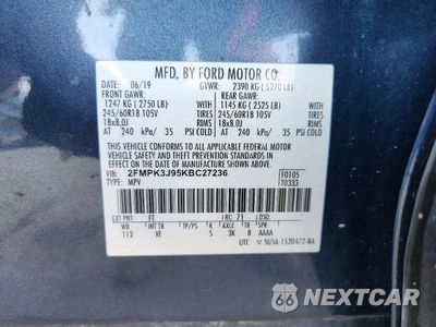 Zdjęcie 13 z 13 samochodu: 2019 FORD EDGE SEL VIN:2FMPK3J95KBC27236 - miniatura