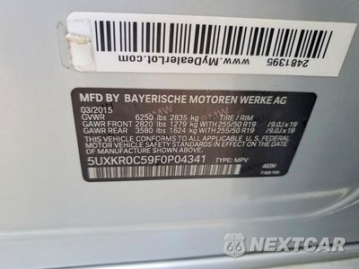 Zdjęcie 13 z 13 samochodu: 2015 BMW X5 XDRIVE35I VIN:5UXKR0C59F0P04341 - miniatura